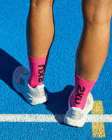 Vectr Light Cushion Crew Socks, Fuchsia/Black