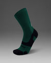 Vectr Light Cushion Crew Socks - DARK MOSS/WHITE