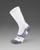 Vectr Light Cushion Crew Socks, White/Grey