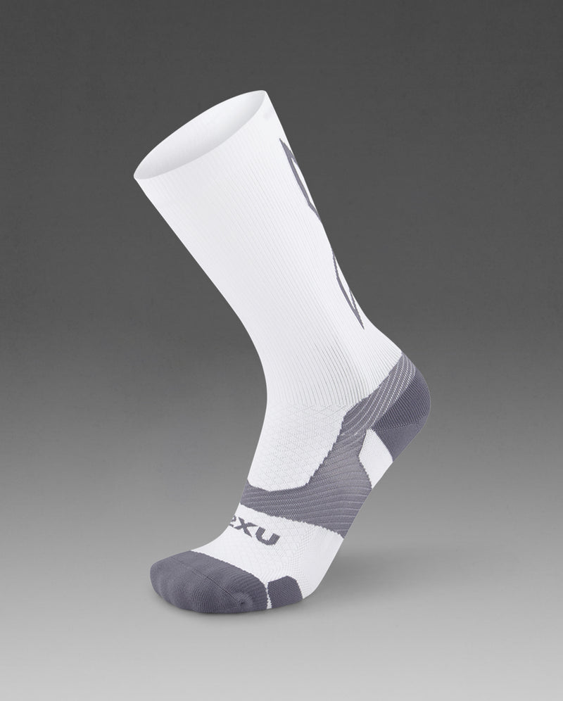 Vectr Light Cushion Crew Socks, White/Grey