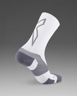 Vectr Light Cushion Crew Socks, White/Grey