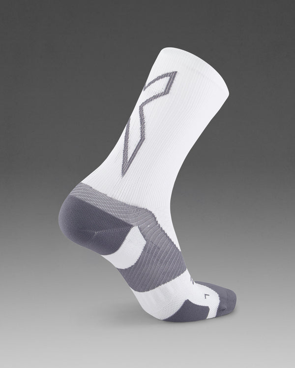 Vectr Light Cushion Crew Socks, White/Grey