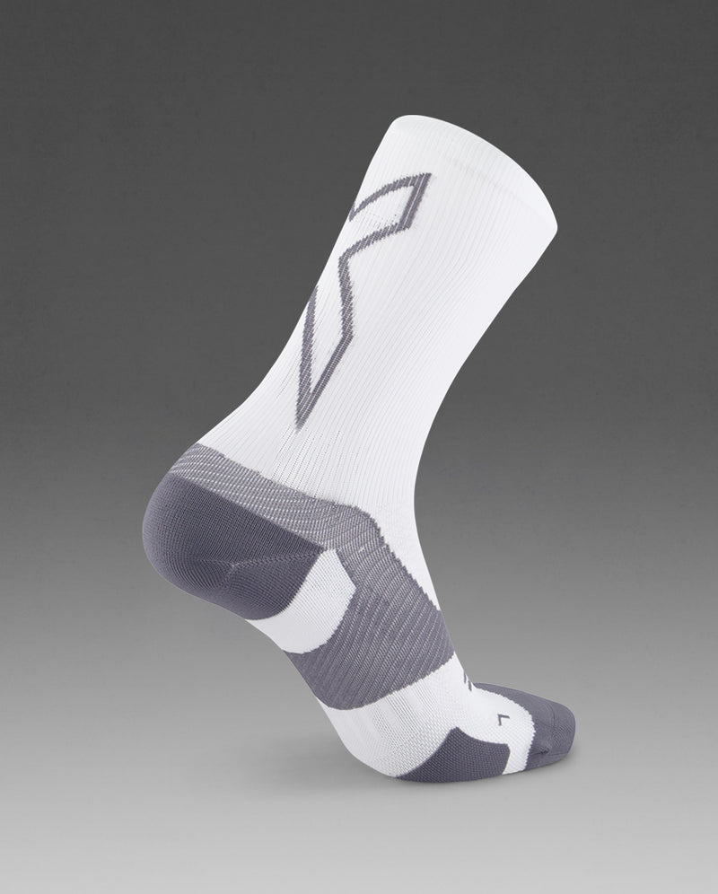 Vectr Light Cushion Crew Socks, White/Grey