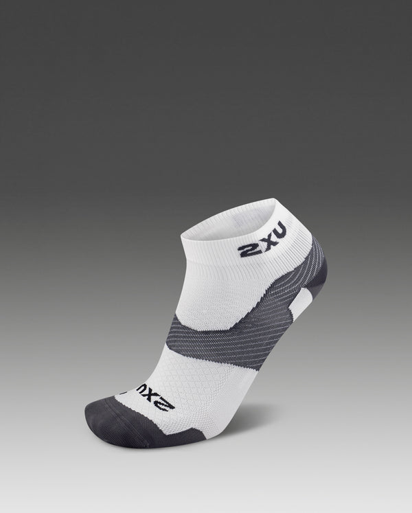 Vectr Ultralight 1/4 Crew Socks, White/Grey