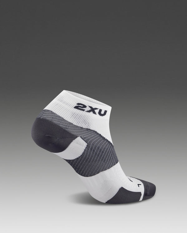 Vectr Ultralight 1/4 Crew Socks, White/Grey