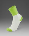 Vectr Reflective Crew Socks - WHITE/VOLT