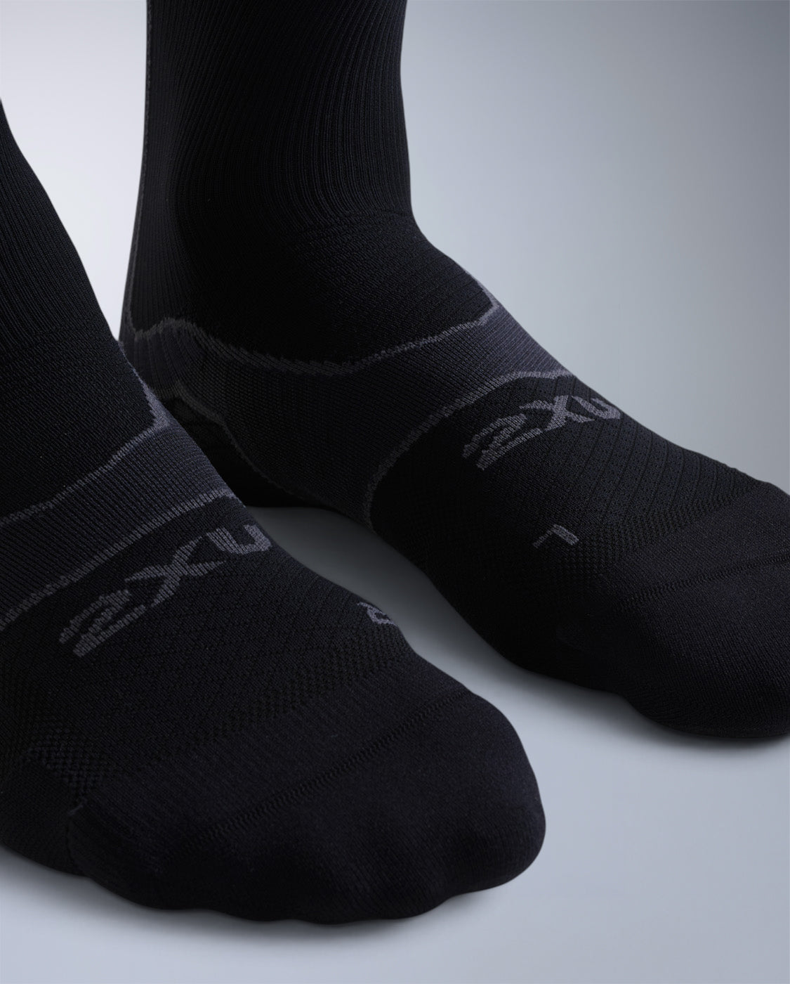 Recovery Achilles Crew Socks with FIR, Grey/Black