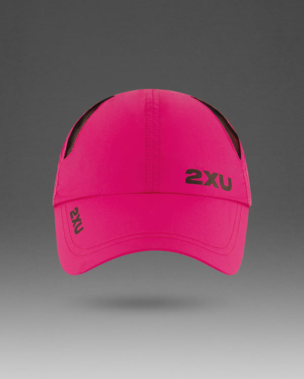 Run Cap, Fuchsia/Black