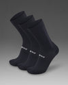 CREW SOCKS 3 PACK - BLACK/WHITE