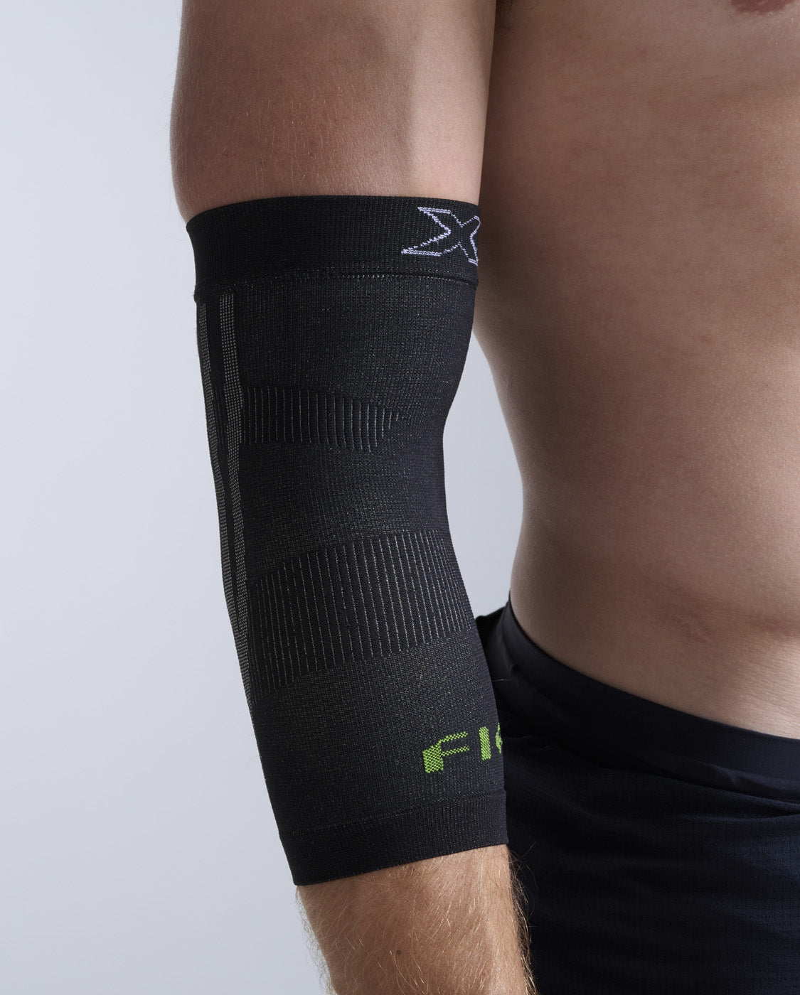 Recovery Elbow Support Sleeve with FIR, Grey/Black
