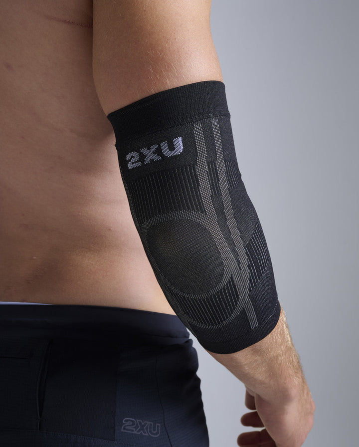 Recovery Elbow Support Sleeve with FIR, Grey/Black