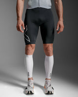 Light Speed Aero Calf Guards, White/Black