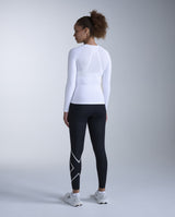 Core Compression Long Sleeve, White/White