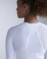Core Compression Long Sleeve, White/White
