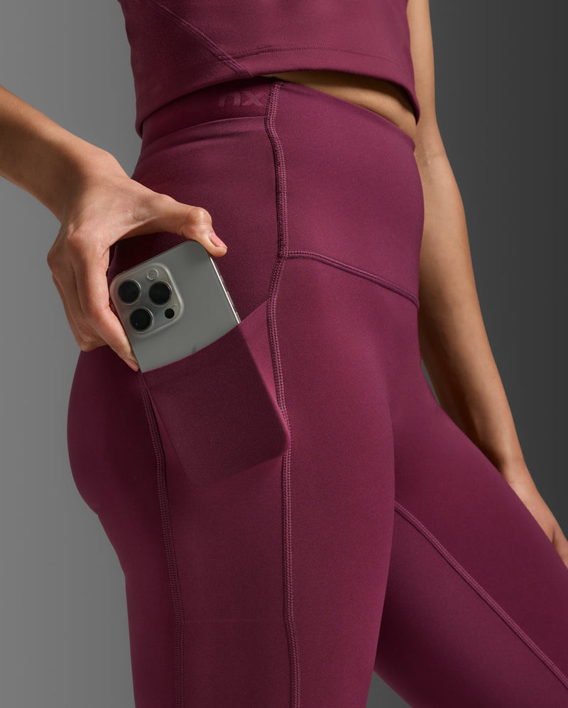 Form Stash Hi-Rise Compression Tights, Amaretto/Amaretto