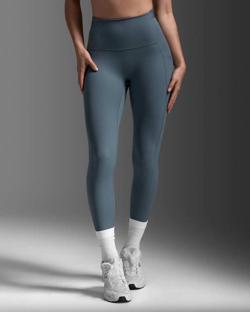 Form Stash Hi-Rise Compression Tights, Dark Sage/Dark Sage