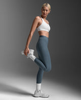 Form Stash Hi-Rise Compression Tights, Dark Sage/Dark Sage