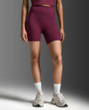 Form Stash Hi-Rise Compression 6 Inch Shorts - AMARETTO/AMARETTO