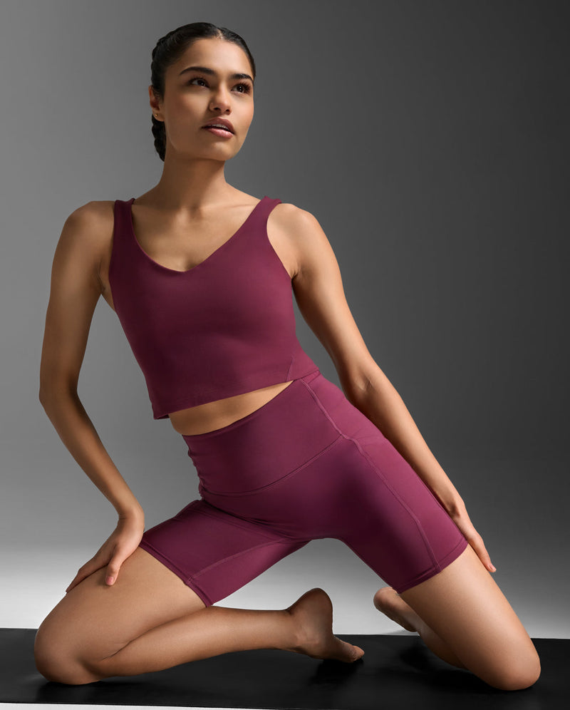 Form Stash Hi-Rise Bike Shorts, Amaretto/Amaretto