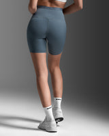 Form Stash Hi-Rise Bike Shorts, Dark Sage/Dark Sage