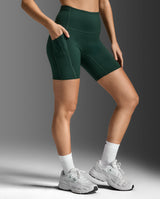 Form Stash Hi-Rise Bike Shorts, Ever Green/Ever Green