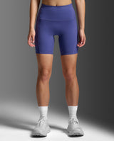Form Stash Hi-Rise Compression 6 Inch Shorts, Future Dusk/Future Dusk