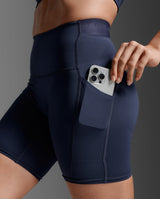 Form Stash Hi-Rise Compression 6 Inch Shorts, Midnight/Midnight1