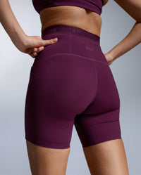 Form Stash Hi-Rise Compression 6 Inch Shorts, Sangria/Sangria