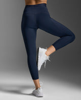 Form Stash Hi-Rise Compression 7/8 Tights, Midnight/Midnight