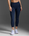 FORM STASH HI-RISE COMPRESSION 7/8 TIGHT - MIDNIGHT/WHITE