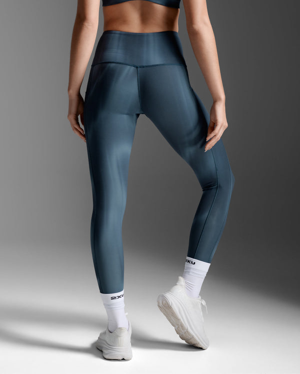 Form Lineup Hi-Rise Compression Tights, Dark Sage Glass/Dark Sage