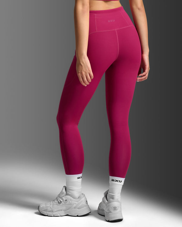 Bio Nylon Hi-Rise Compression Tights, Merlot/Merlot