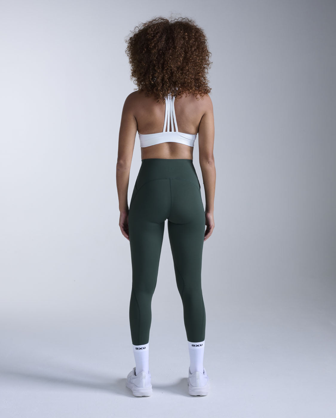 Flex Hi-Rise Compression Tights, Ever Green/Ever Green