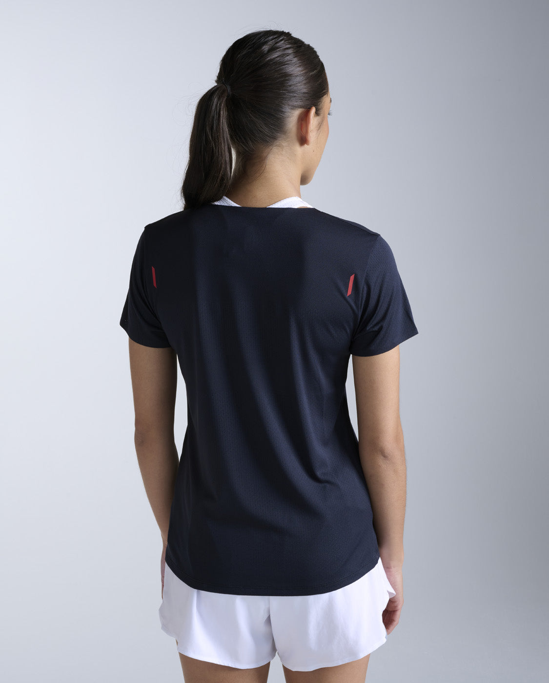 Light Speed Tech Tee, Black/Red Blaze Reflective