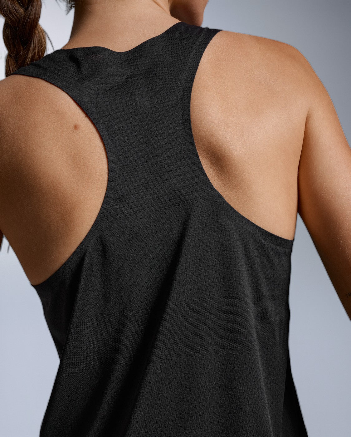 Light Speed Tech Singlet, Black/Red Blaze Reflective