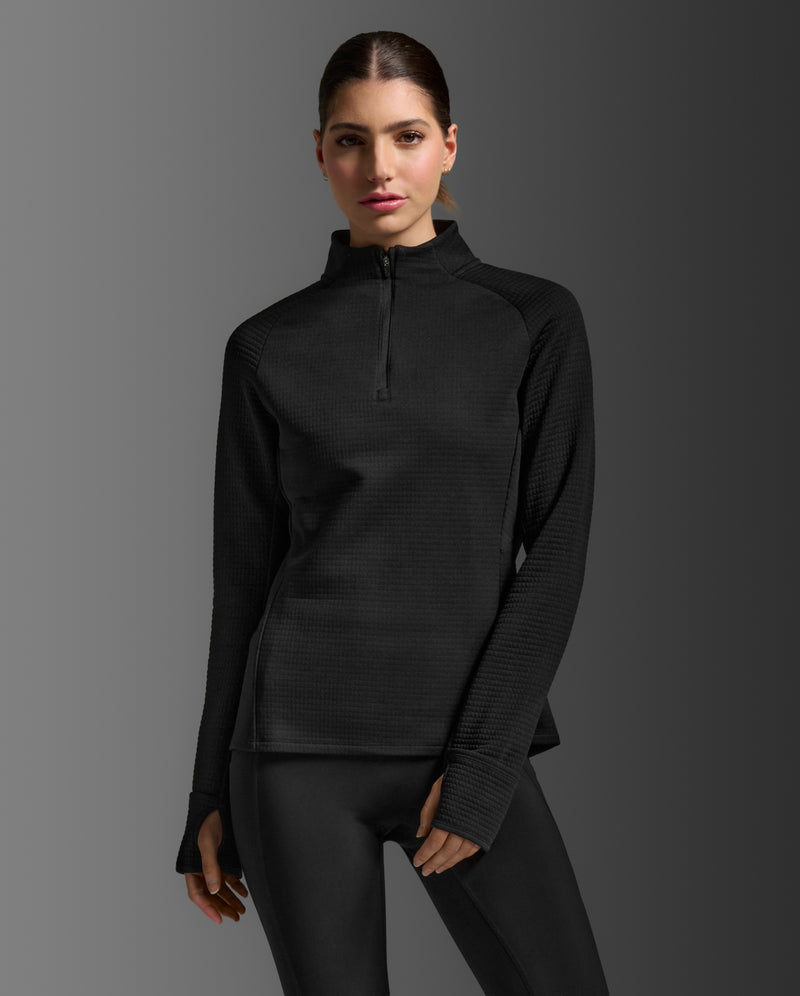 Ignition Haptic 1/4 Zip, Black/Silver Reflective