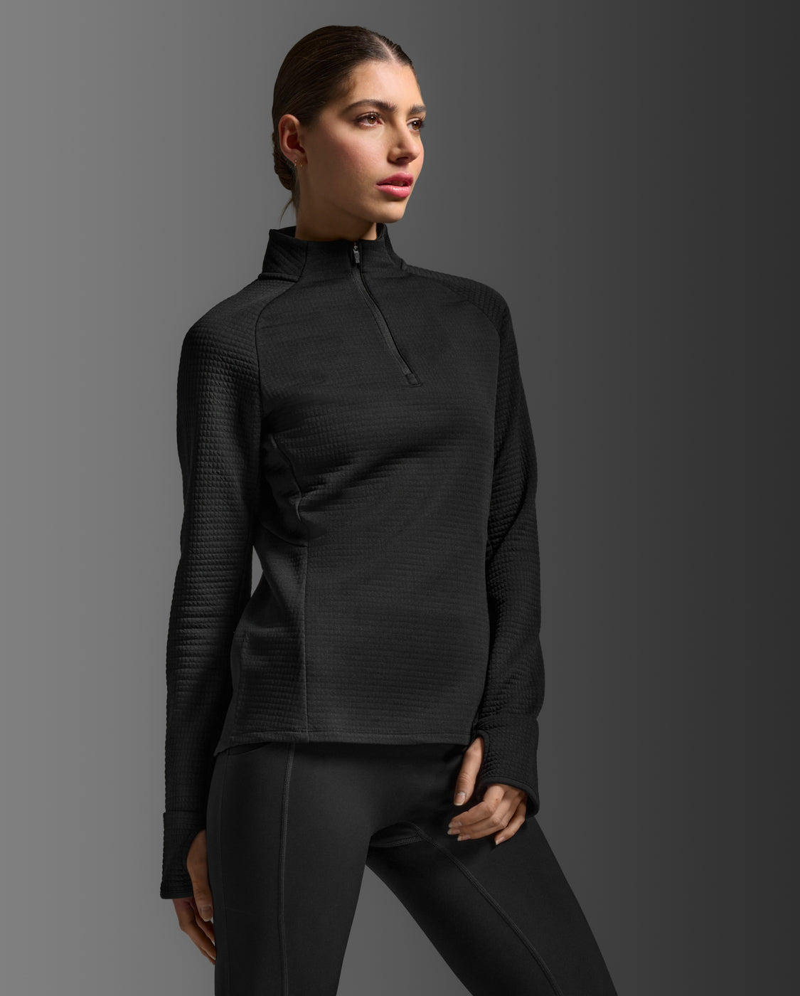 Ignition Haptic 1/4 Zip, Black/Silver Reflective