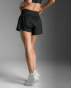 Aero Hi-Rise 2-In-1 3 Inch Shorts - Black/Silver Reflective