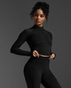 Form Soft Touch 1/2 Zip Long Sleeve - Black/Black