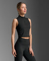 Form Soft Touch 1/2 Zip Tank - Black/Black