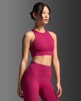 Bio Nylon Longline Bra, Merlot/Merlot