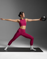 Bio Nylon Longline Bra, Merlot/Merlot