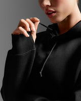 Form Smooth Spacer Crop Hoodie, Black/Black