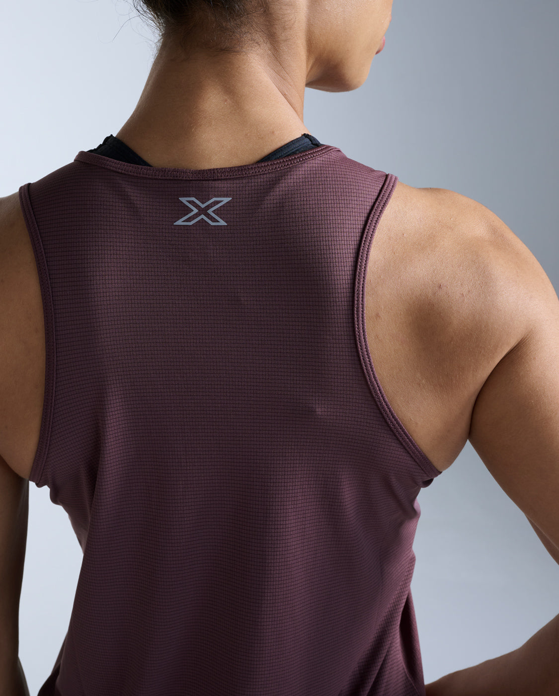 Aero Singlet, Currant/Silver Reflective