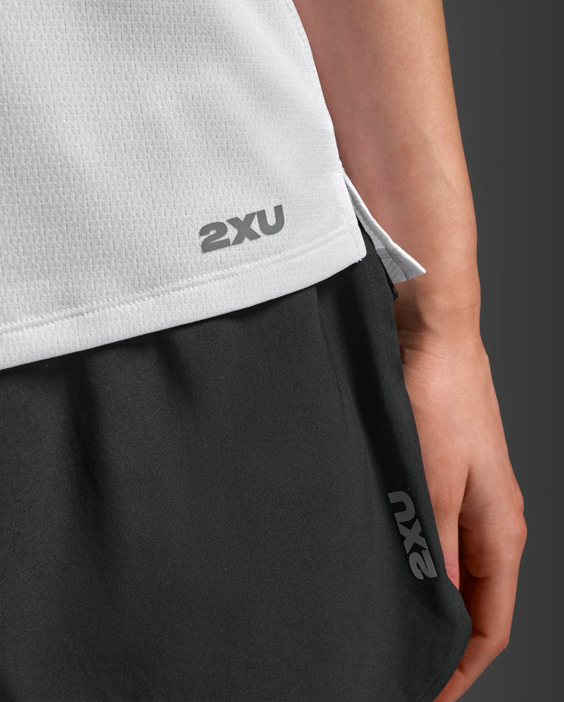 Aero Mesh Singlet, White/Silver Reflective