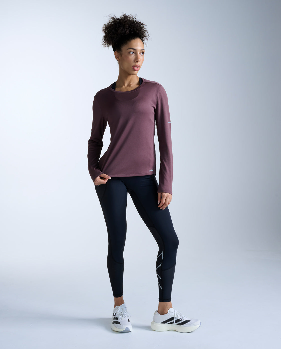 Aero Long Sleeve, Currant/Silver Reflective