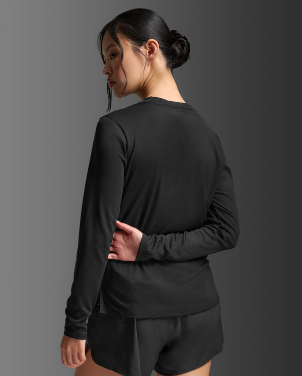 Aero Mesh Long Sleeve, Black/Silver Reflective