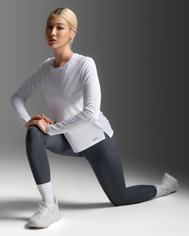 Aero Mesh Long Sleeve, White/Silver Reflective