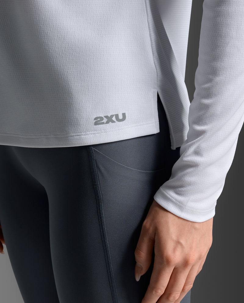 Aero Mesh Long Sleeve, White/Silver Reflective