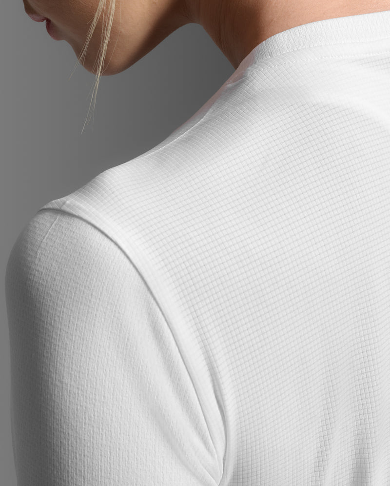 Aero Mesh Long Sleeve, White/Silver Reflective